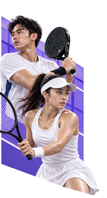Padel and tennis players